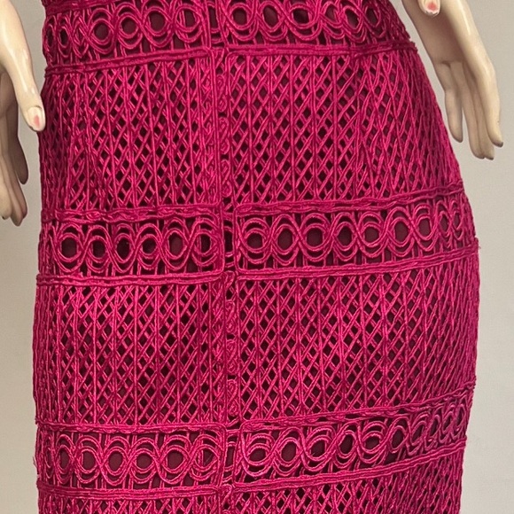 JS collections basketweave with Chevron stripes cap sleeves cocktail dress - Picture 4 of 12